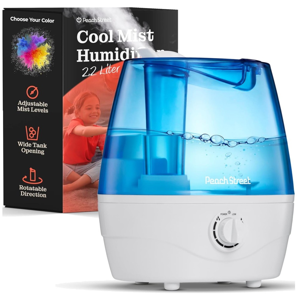 Ultra-Quiet 2.2L Ultrasonic Humidifier with Automatic Shut-off & Touch Control