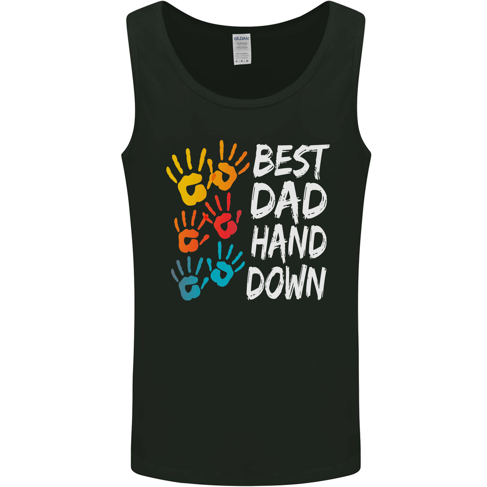 Best Dad Hands Down Fathers Day Funny Mens Vest Tank Top
