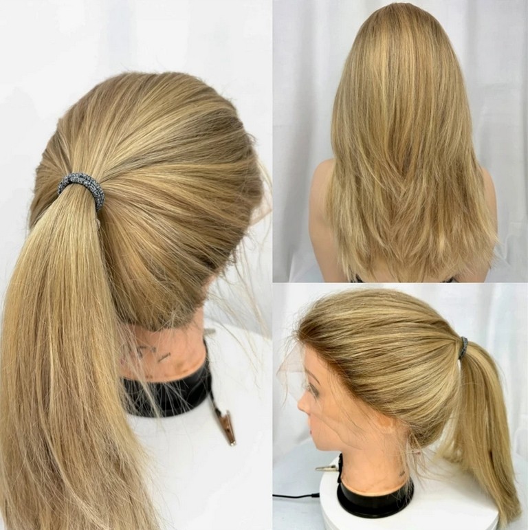 13x4 Ombre Golden Blonde Balayage Full Lace 100% Human Hair Wig