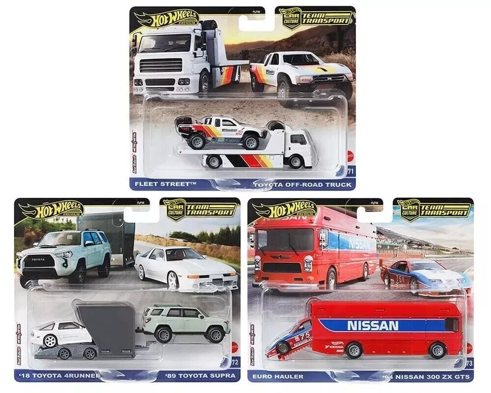 1/64 Car Culture Team Transport 3 Car Set Supra 4Runner 300zx Toyota off road