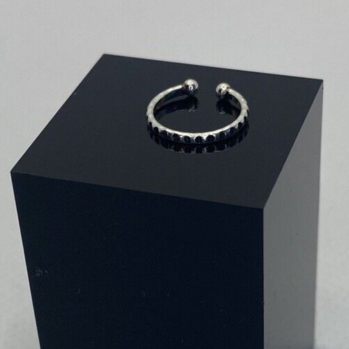 Sterling Silver Ear Cuff with Oxidized Markings for Women Teens Steampunk Style