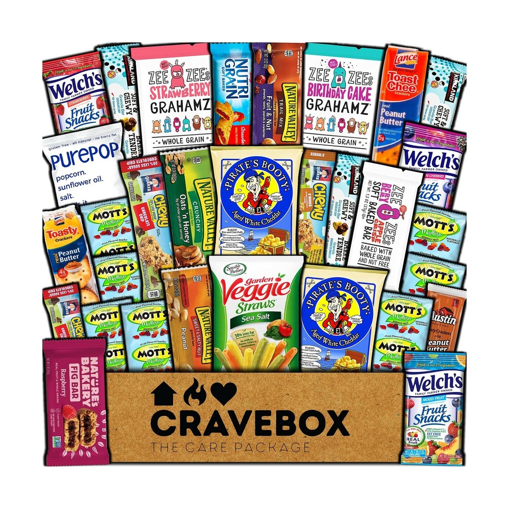 Cravebox 30-Count Healthy Snack Variety Pack with Fruit and Granola Bars
