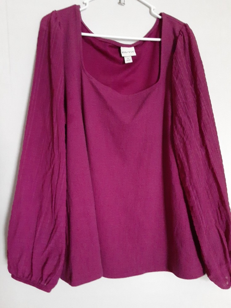 Ava & Viv Purple Womens 2x Top