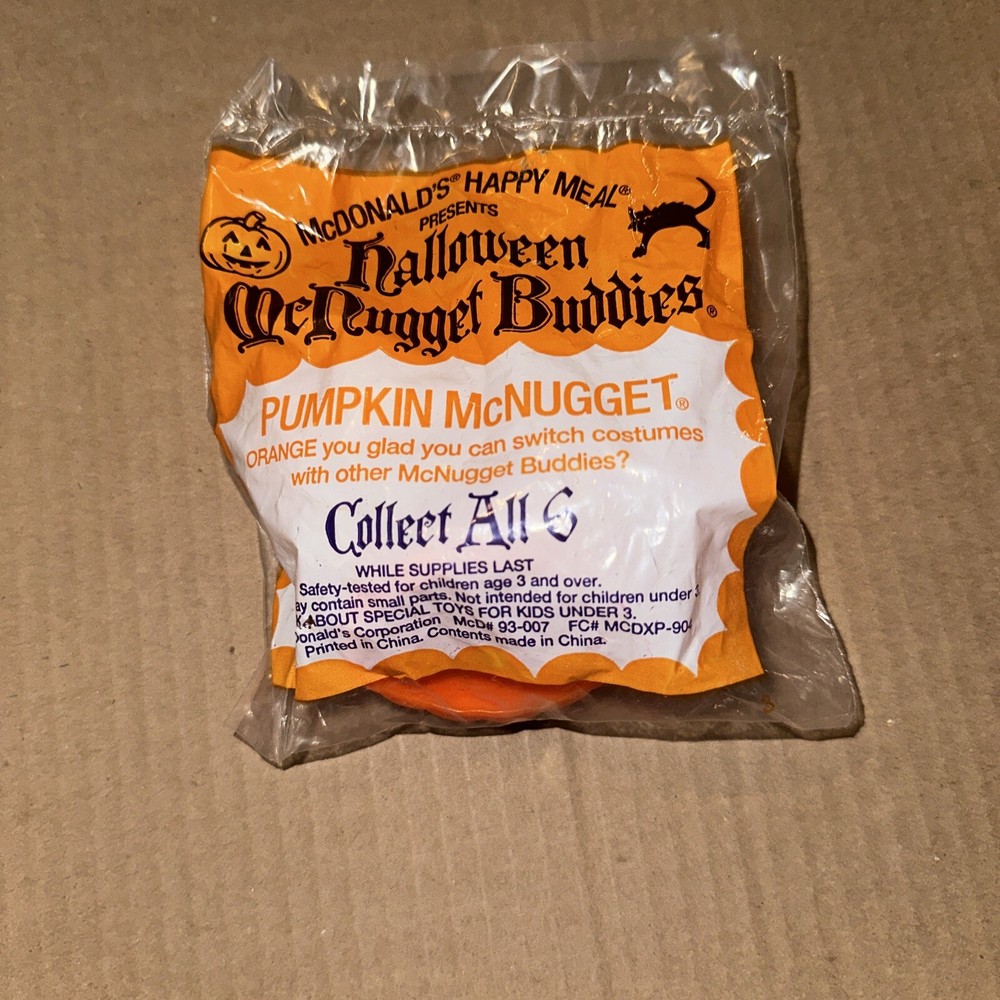 McDonald’s Happy Meal Halloween Buddies PUMPKIN McNUGGET 1992