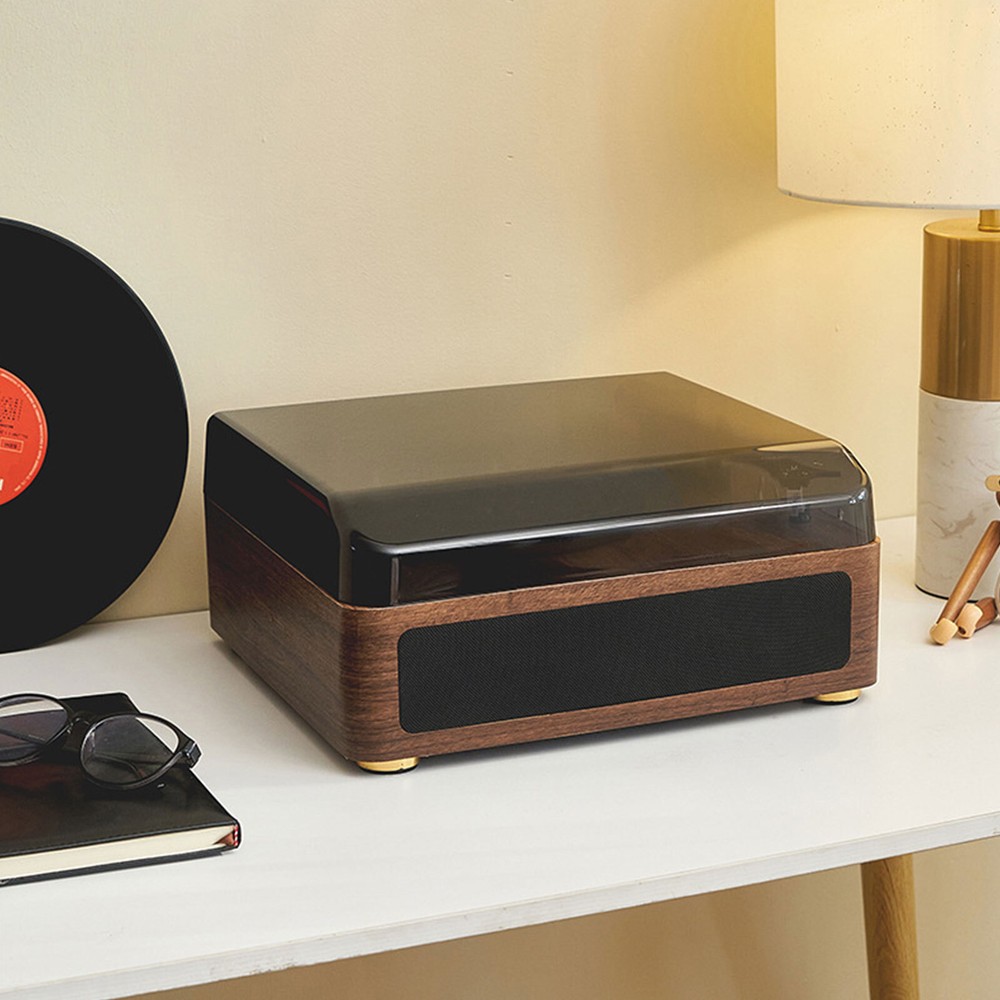 Vinyl Record Player Turntable with Built-in Bluetooth Receiver Stereo Speakers