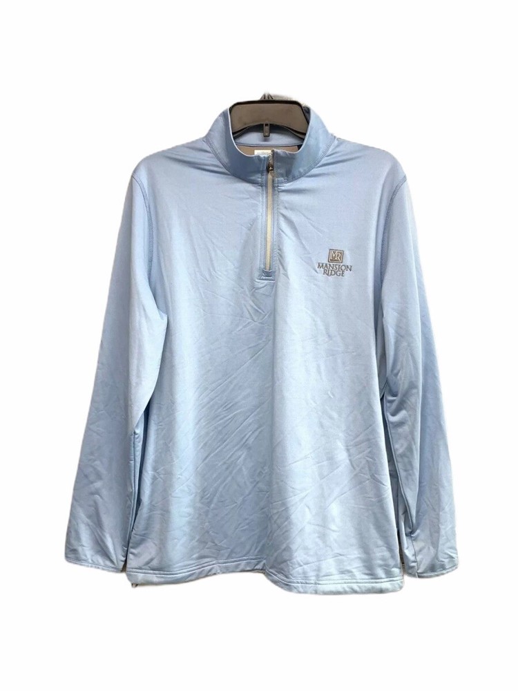 Men's Golf Pull Over Shirt Size Medium Mansion Ridge Golf Club Light Blue