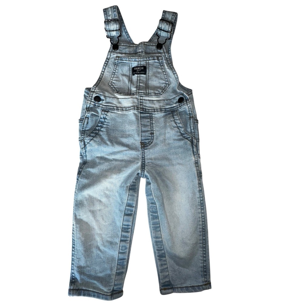 OshKosh B Gosh Vestbak Overalls Baby Size 18 Months Denim Blue Bibs