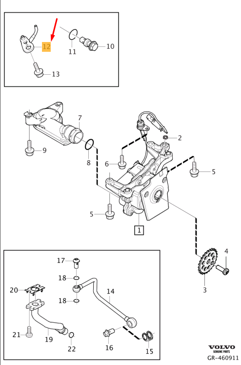 VOLVO XC90 MK2 Genuine Oil Piston Cooling Jet 31316028 New