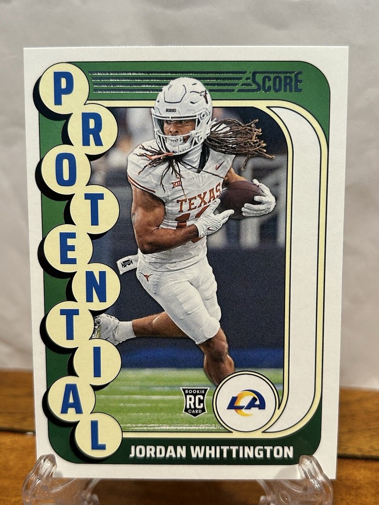 JORDAN WHITTINGTON 2024 Score Protential #5 Rookie RC Texas Los Angeles Rams