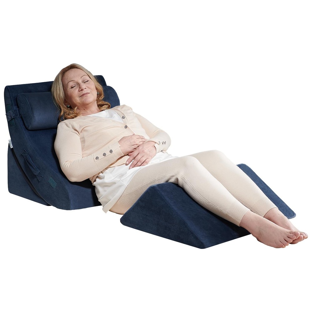 4PCS Orthopedic Bed Wedge Pillow Set for Neck Back Leg Support and Comfort