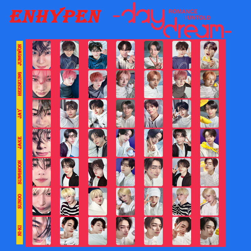 7pcs/set Kpop ENHYPEN Member DAY DREAM Self Made Photo Card HD Photocards-image