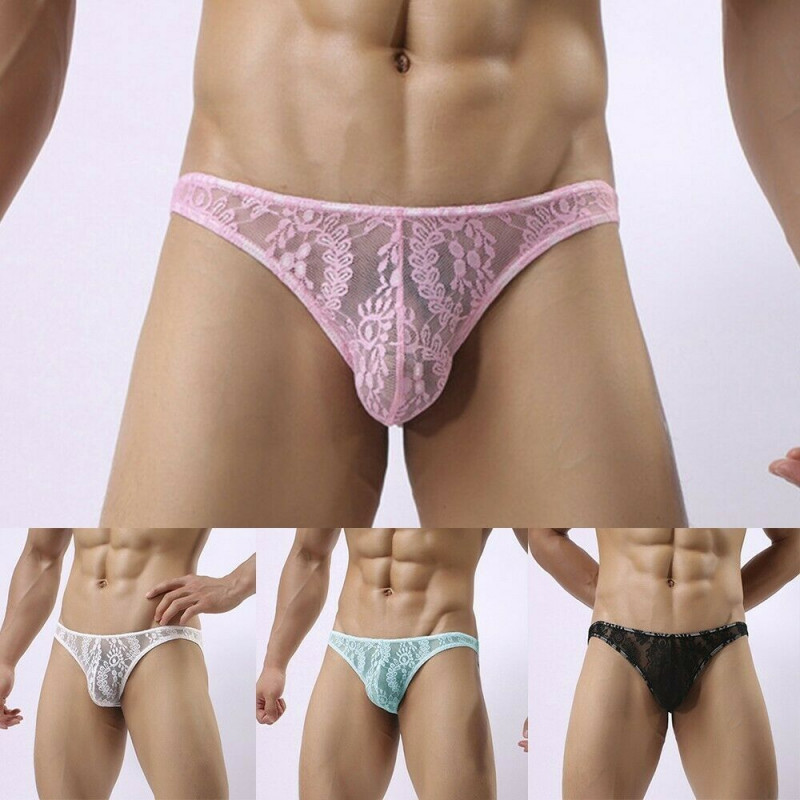 New Men Underwear Briefs Sexy Sissy Breathable Knickers Low Waist M-2XL
