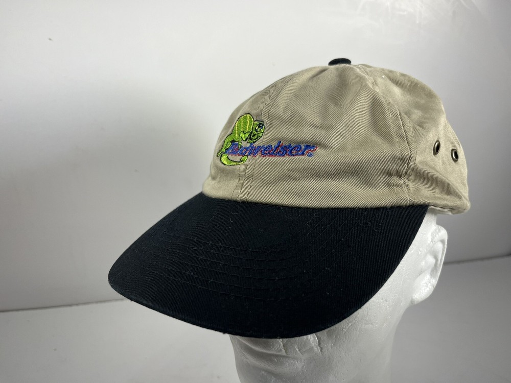 Vintage Budweiser Beer Anheuser Busch Louie the Lizard Hat Strapback