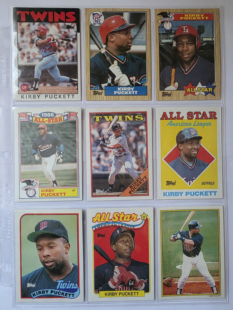 Lot of 81 Kirby Puckett Cards Topps Upper Deck Fleer Donruss Rare Cards