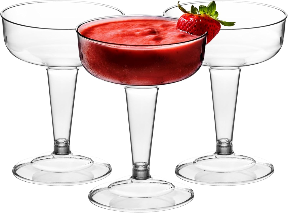 24-Piece 5oz BPA-Free Plastic Cocktail Glasses for Outdoor Parties