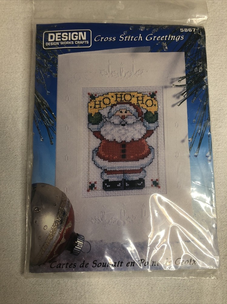 Design Works Cross Stitch Greetings Ho Ho Ho Counted Cross Stitch Card Kit 5867