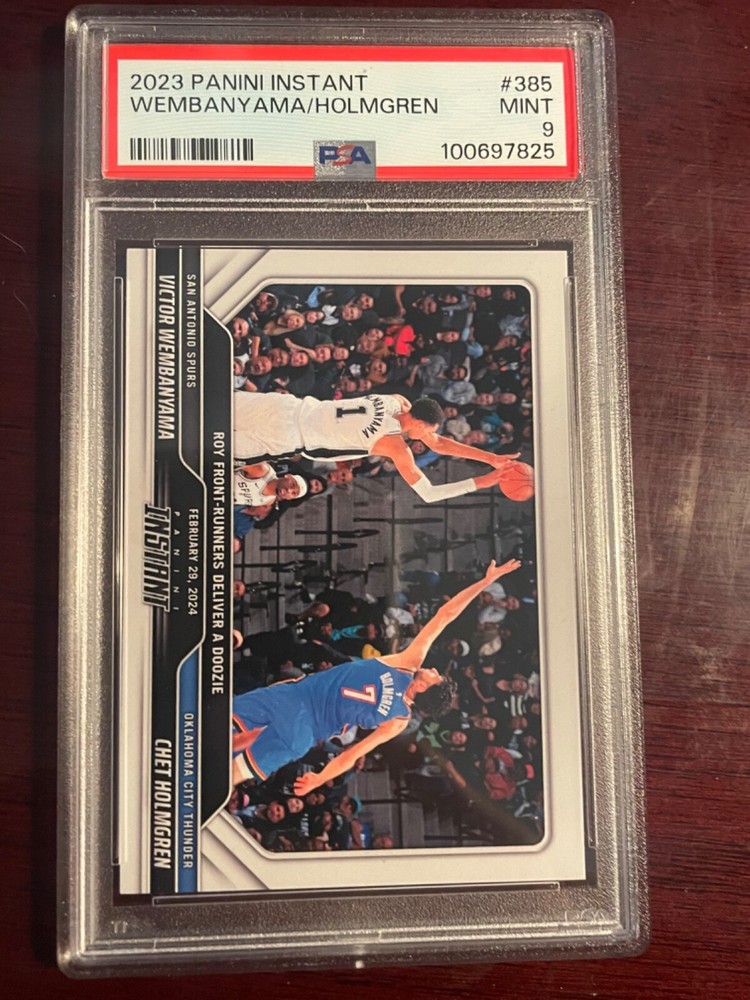2023-24 Panini Instant Victor Wembanyama Chet Holmgren PSA 9 Graded Card