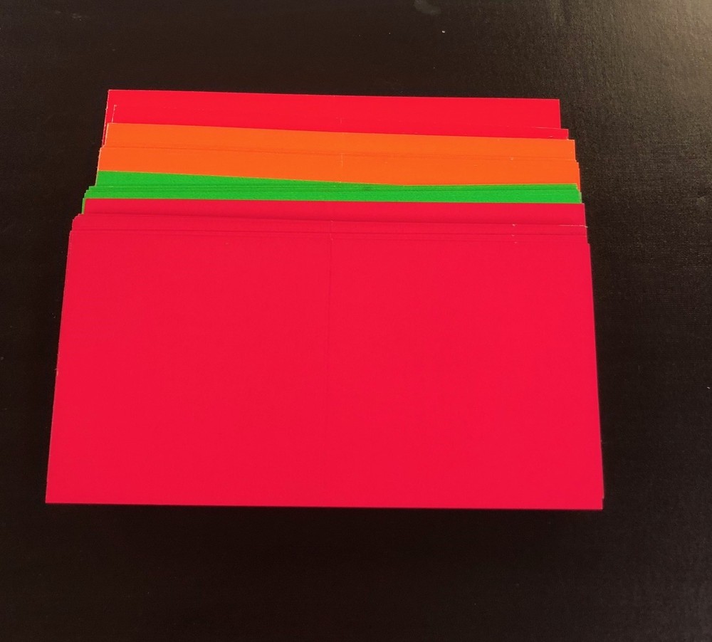 Day Glow Rainbow Pack Price Display Signs-100 pcs-6.25