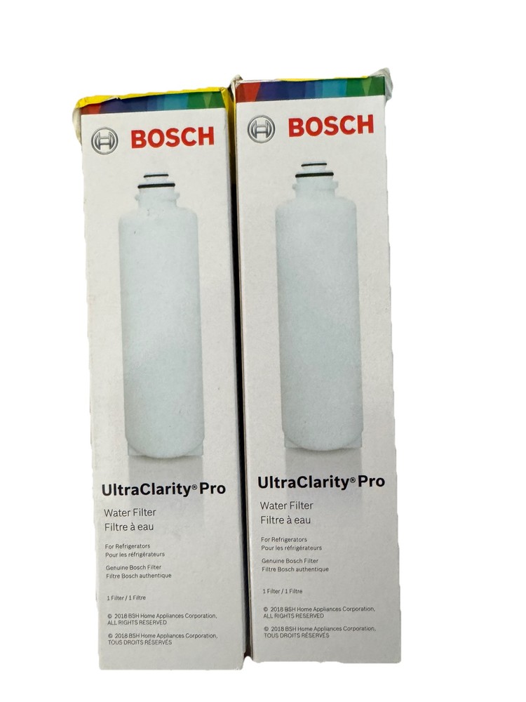 2 Packs Bosch Ultra Clarity Pro BORPLFTR50 Water Filter White #WFS200MF/WFS210MF