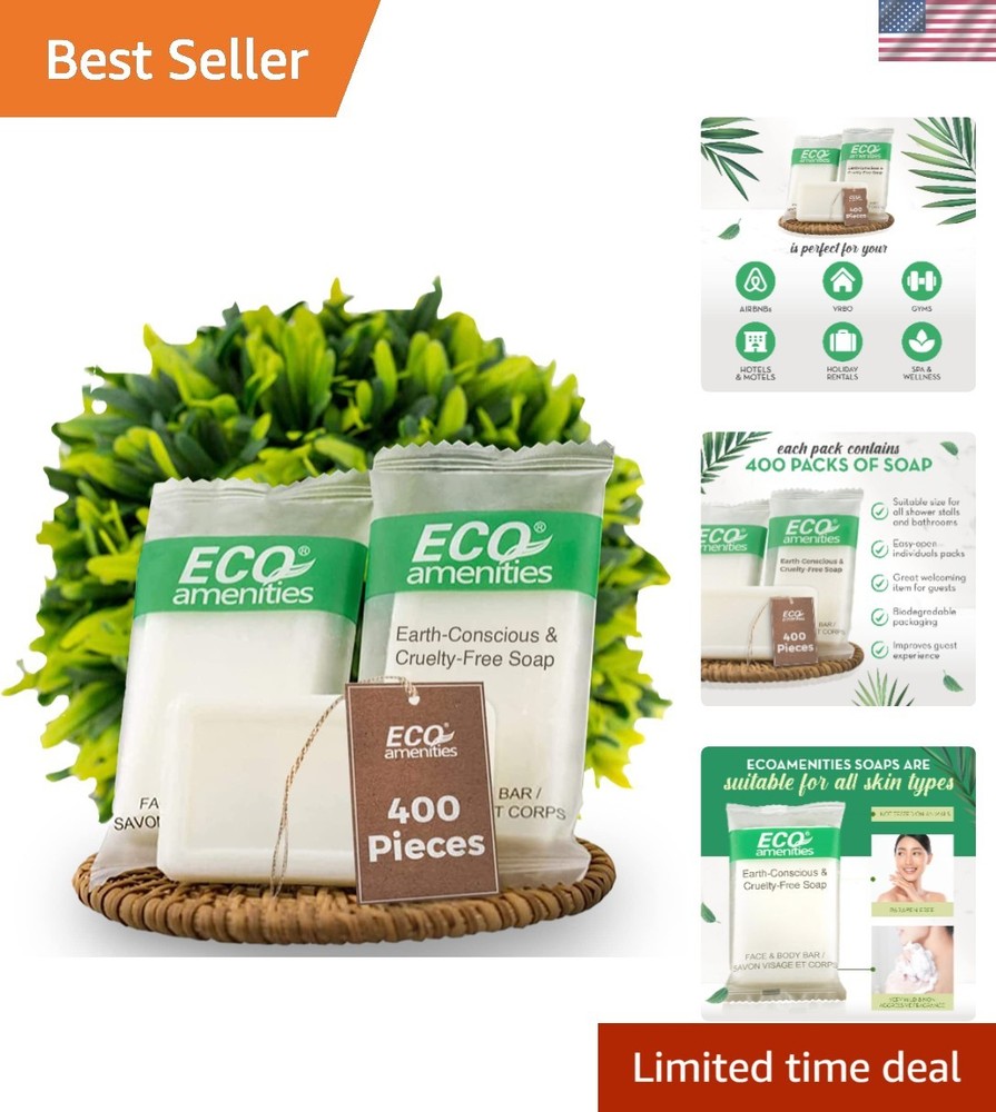 Travel Size Bar Soap - 400 PACK, 0.5 oz Mini Soap Bars, Hotel Soap Bars, Trav...