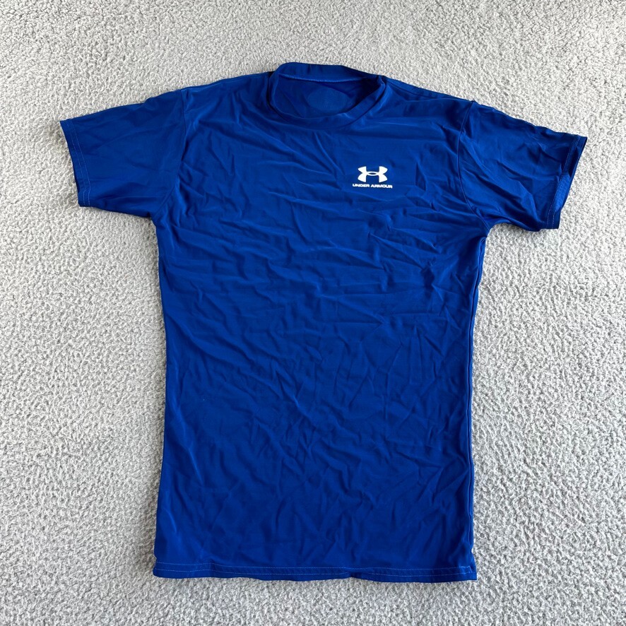 Vintage Under Armour Mens XL Blue Compression Athletic Shirt USA Made