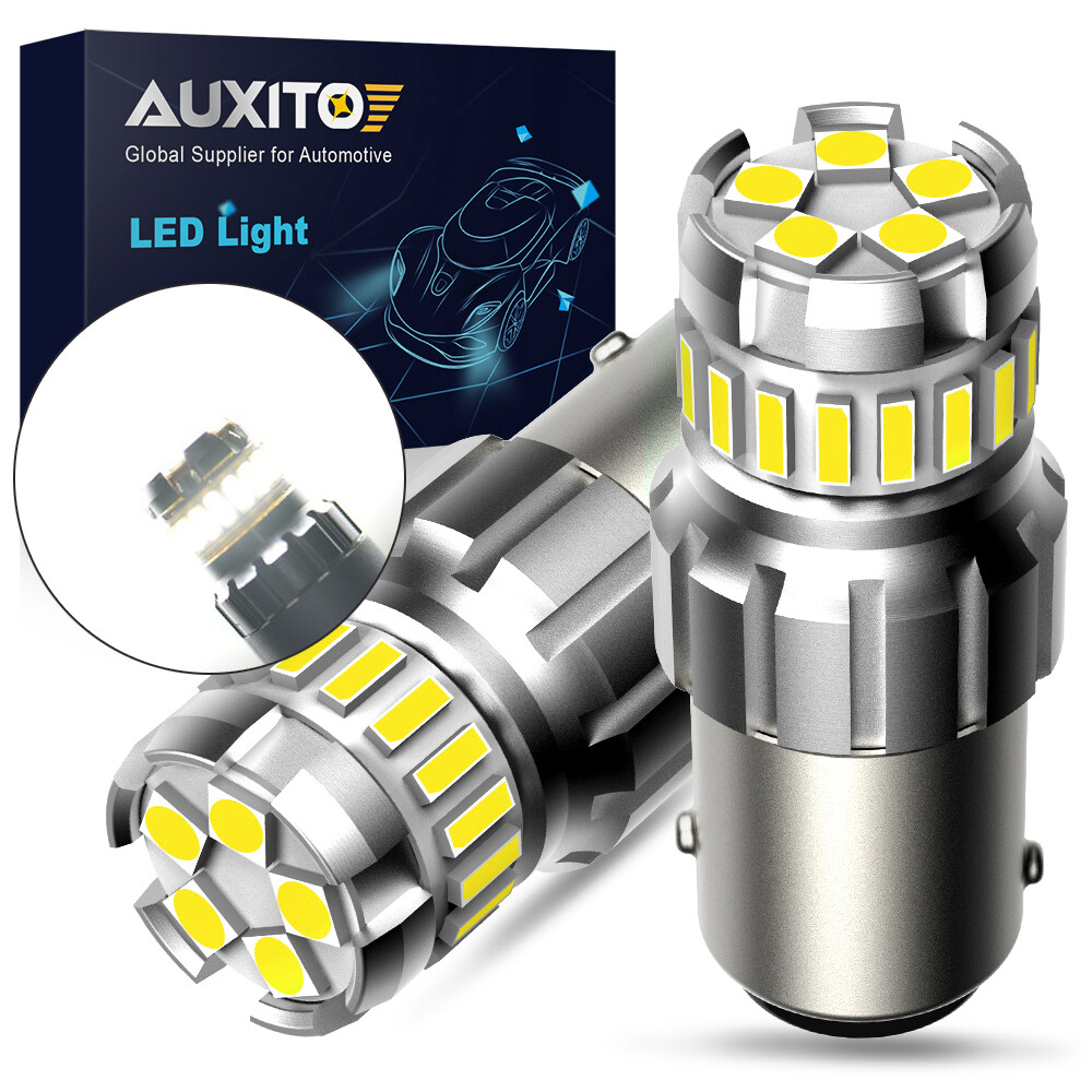2x AUXITO 1156 LED Reverse Canbus Light Backup Bulb White 6500K Parking DRL Lamp