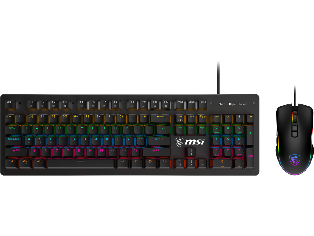 MSI Forge GK300 Combo Blue Switch Gaming Keyboard & Mouse Set