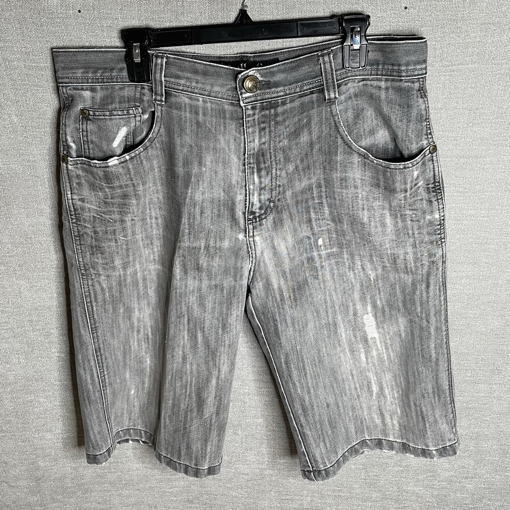 Southpole Shorts Mens Size 36 Gray Baggy Jorts Skate Jeans Y2K 90s Hip Hop
