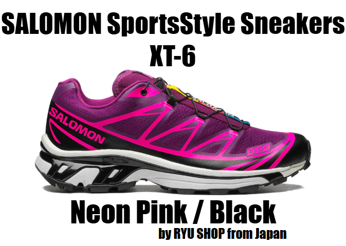 Salomon XT-6 SportsStyle Sneakers in Plum Caspia Dawn Blue Black
