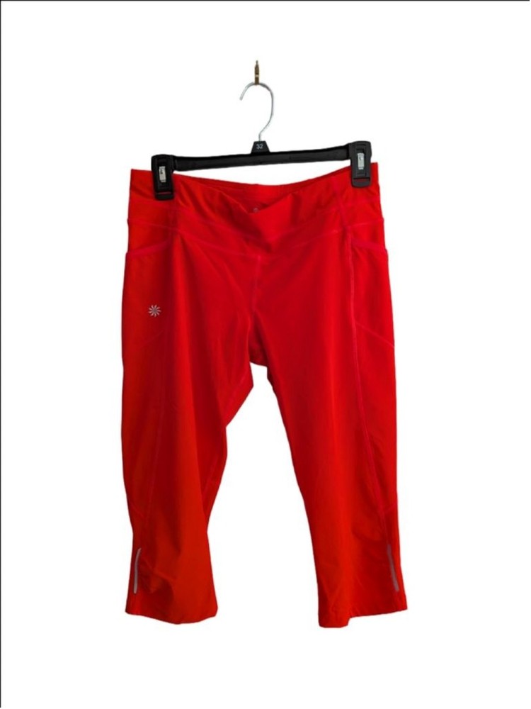 Women's Athleta Capri Leggings Size M Orange Activewear