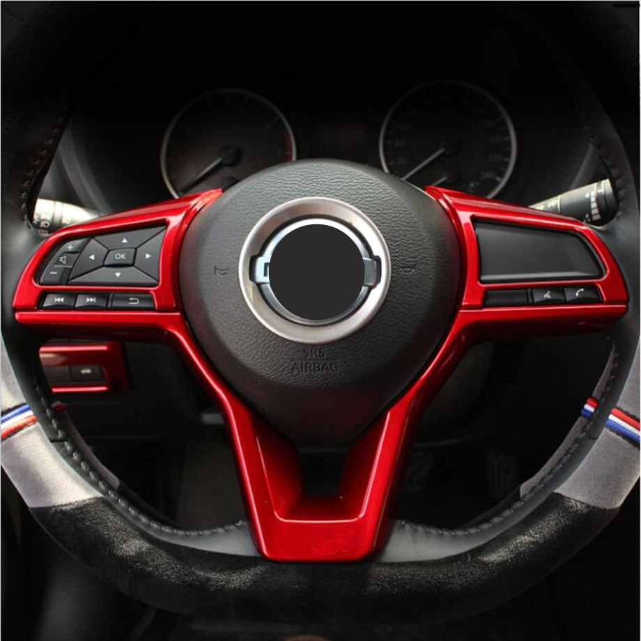 Steering Wheel Trim 3pcs ABS Red For Nissan Altima 2019-2023 Accessories
