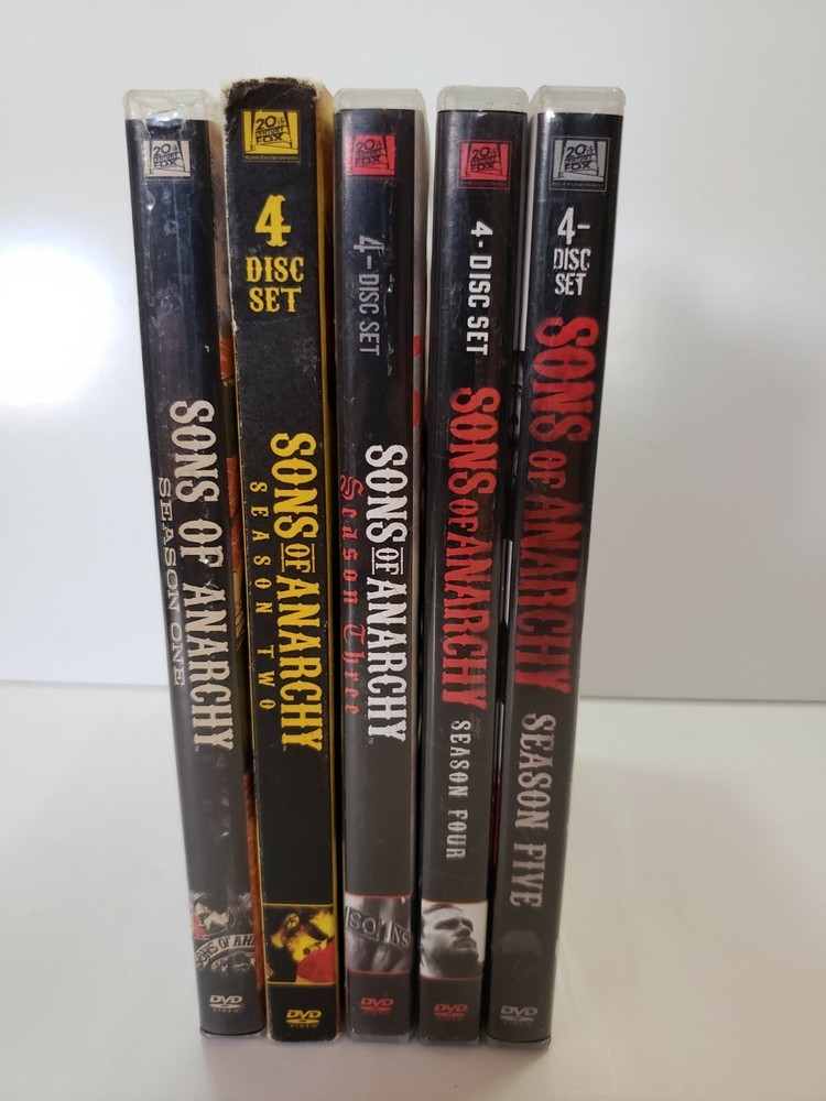 SOA Sons of Anarchy Seasons 1 - 5 DVD Lot Motorcycle Gang Television Series