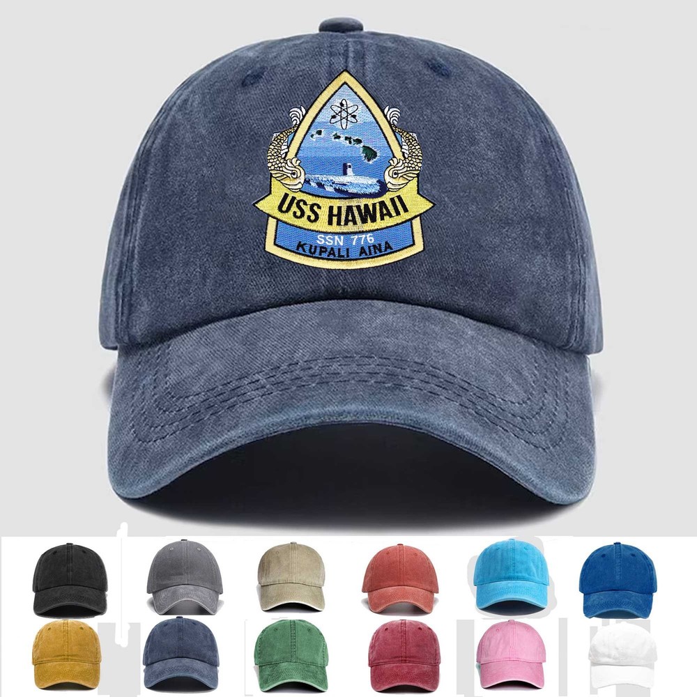 Custom Personalization Embroidered Hat SSN-776 USS Hawaii, Veteran Cap, Gift