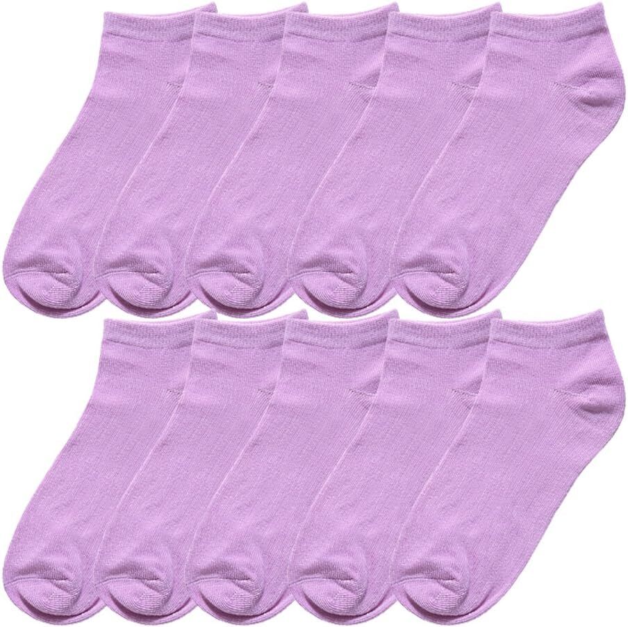 Allegra K Soft Stretch Athletic Low Cut Ankle Socks 10-Pair Pack