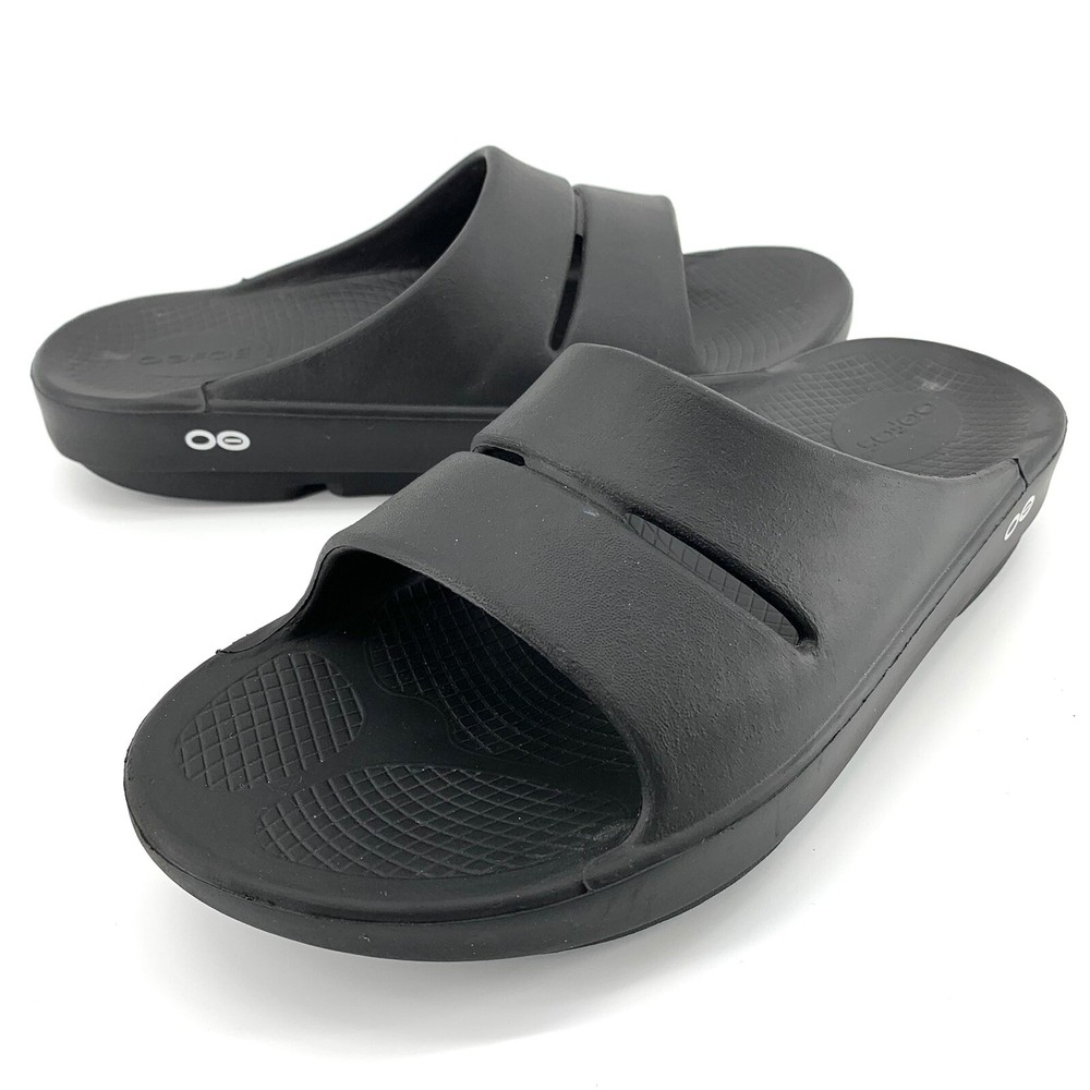 Oofos Ooahh Sport Slides Slip On Sandals Mens 7 Womens 9 EU 40 Black