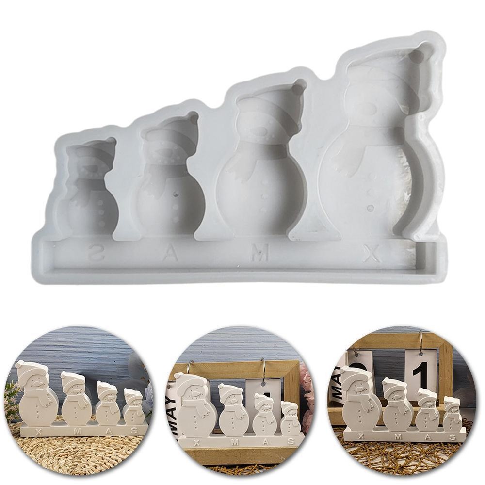 DIY Christmas Snowman Silicone Mold Casting Mould Decoration Epoxy Resin: