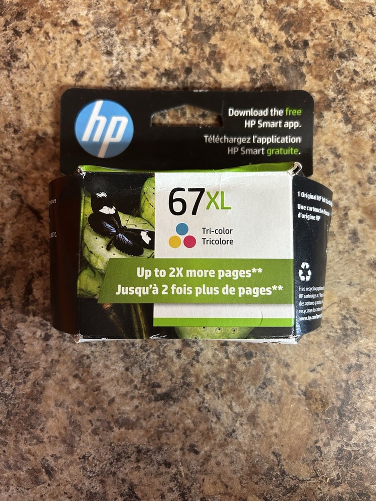 HP 67XL Tri-Color Original Ink Cartridge 3YM58AN High Yield Exp Sep 2026