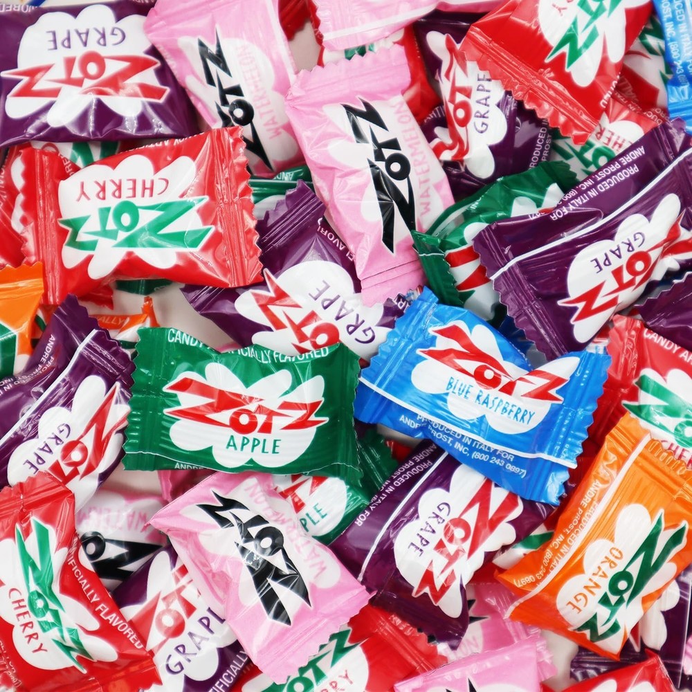 Fizz Candy, 1lb Bulk Bag (Approx. 90 Pieces), 5 Assorted Flavors