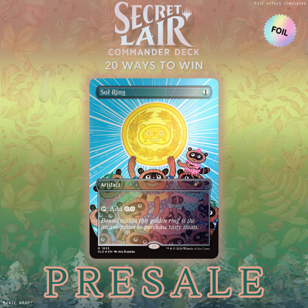PRESALE Sol Ring #1833🌈FOIL - MTG SECRET LAIR Commander 20 Ways to Win