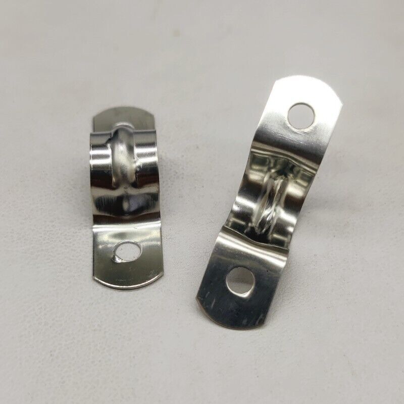 32mm Stainless Steel Rigid Pipe Strap with 2 Holes - 100Pcs