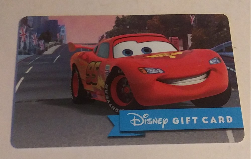 Disney Pixar Cars McQueen Gift Card Empty No Balance