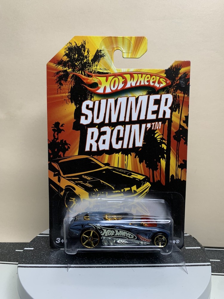 2009 Hot Wheels Summer Racin' Series Pocket Bikester Dark Blue Gray w/Gold OH5