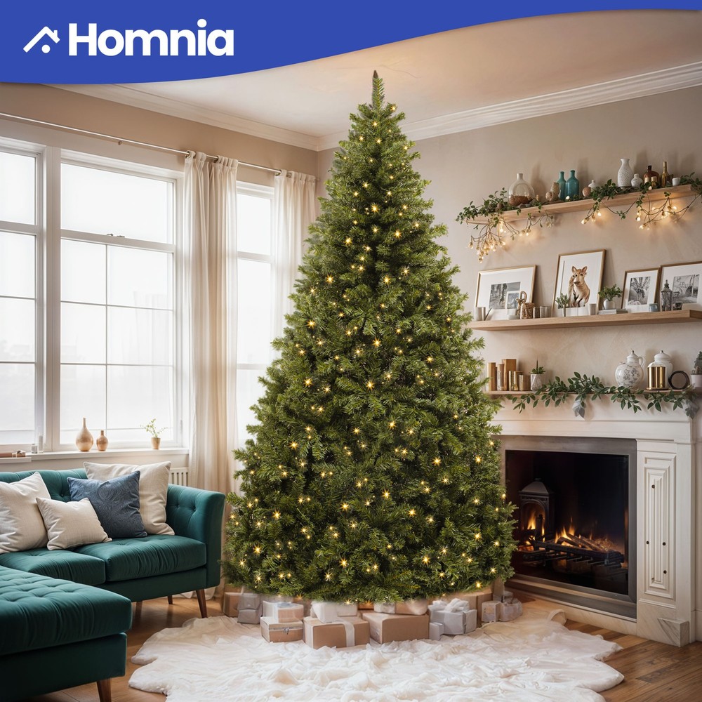 7.5 ft Prelit Christmas Tree with 550 LED Lights 2 Colors 11 Modes Remote Control Included Stand