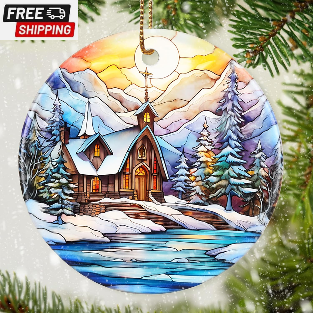 Christmas Ornaments,  Winter Landscape, Winter Sunrise, Christmas Decorations, O