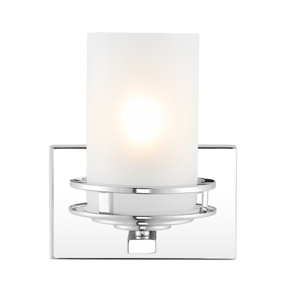 Jonathan Y JYL7484 Chrome LED Bathroom Sconce 9 Inch