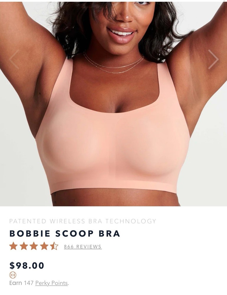 Evelyn & Bobbie Scoop Bra Seamless Wirefree Women’s Size XL Himalayan Salt