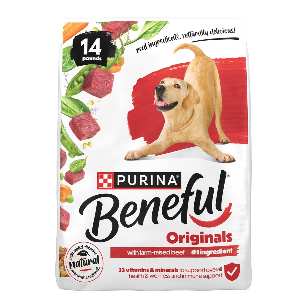Beneful Originals with Farm-Raised Beef Natural Dry Dog Food Recipe  14 lb Bag