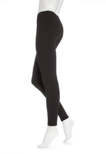 HUE Women's Cotton Leggings - Black - Size S - New w/ tags