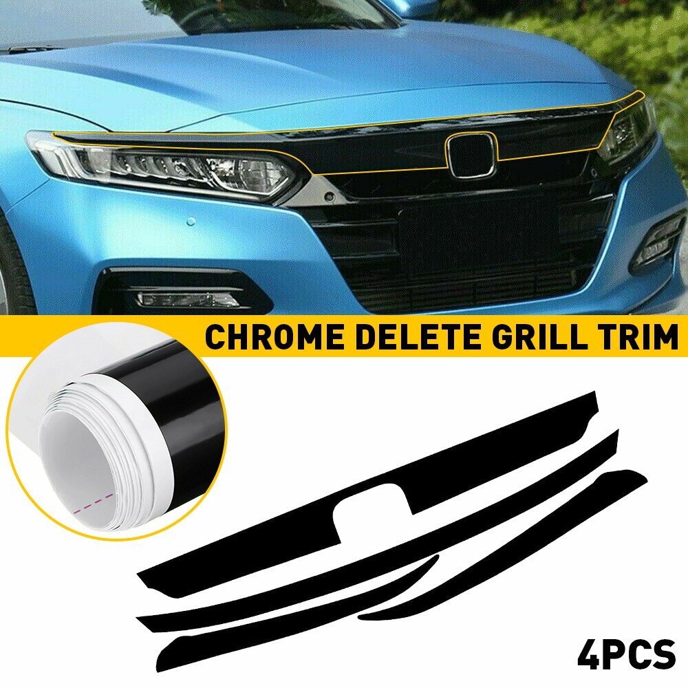 Front-Grille Black Delete Blackout Precut-Vinyl-Trim Fits Honda 2018-2020 Accord
