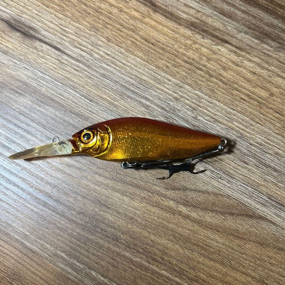 Megabass Diving Flap Slap Red Gold Hard Lure Fishing Bait Slightly Damaged